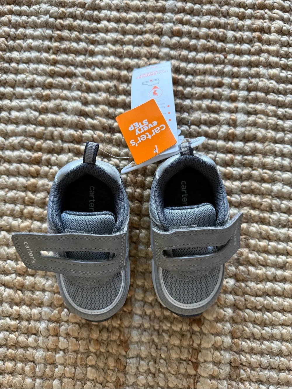 Carter’s Baby Boy Every Step® First Walker Casual Shoes | Grey Size 4- NWT!